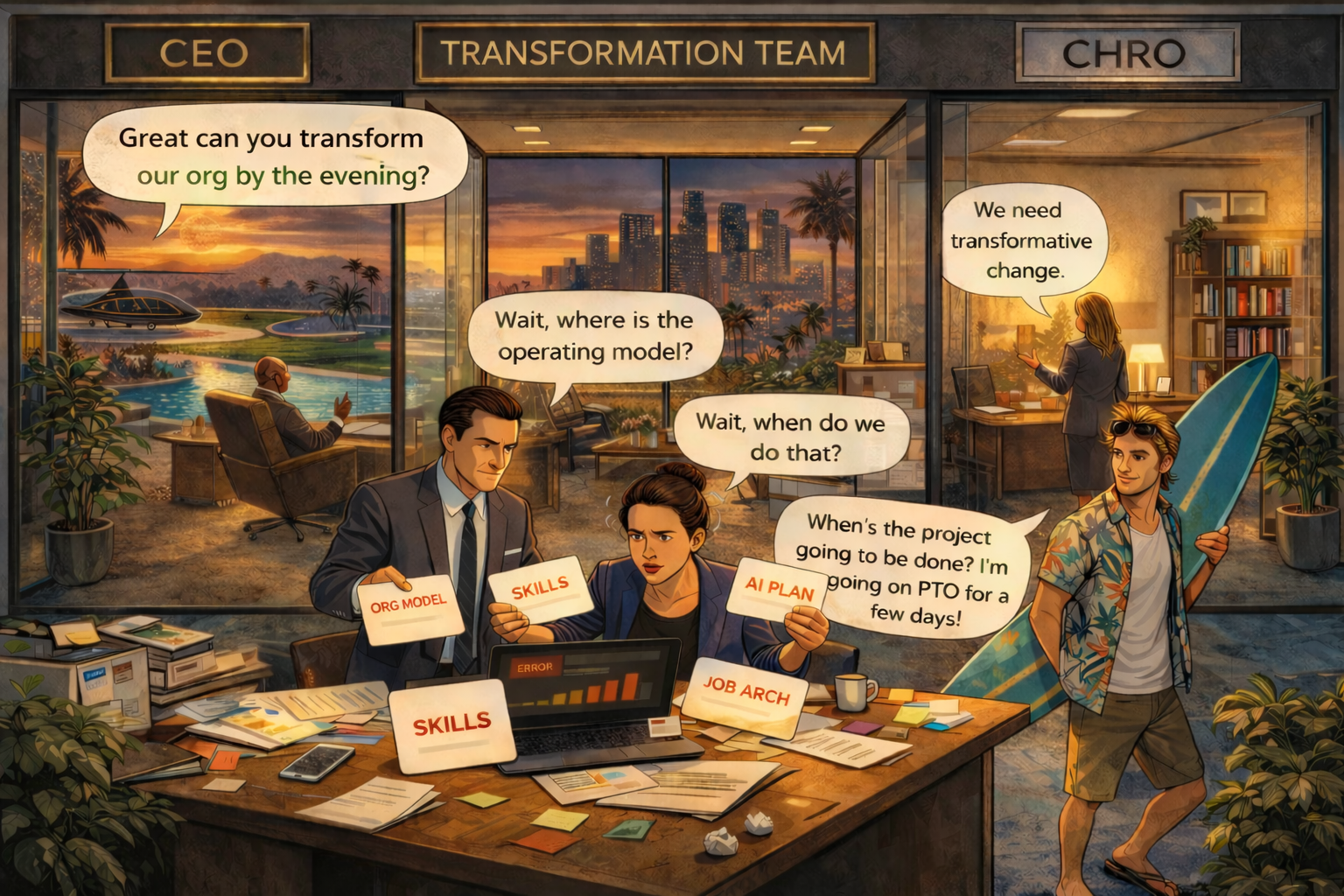 Transformation team scrambling