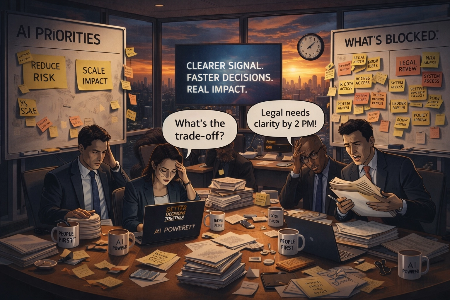 AI strategy meeting chaos
